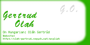 gertrud olah business card